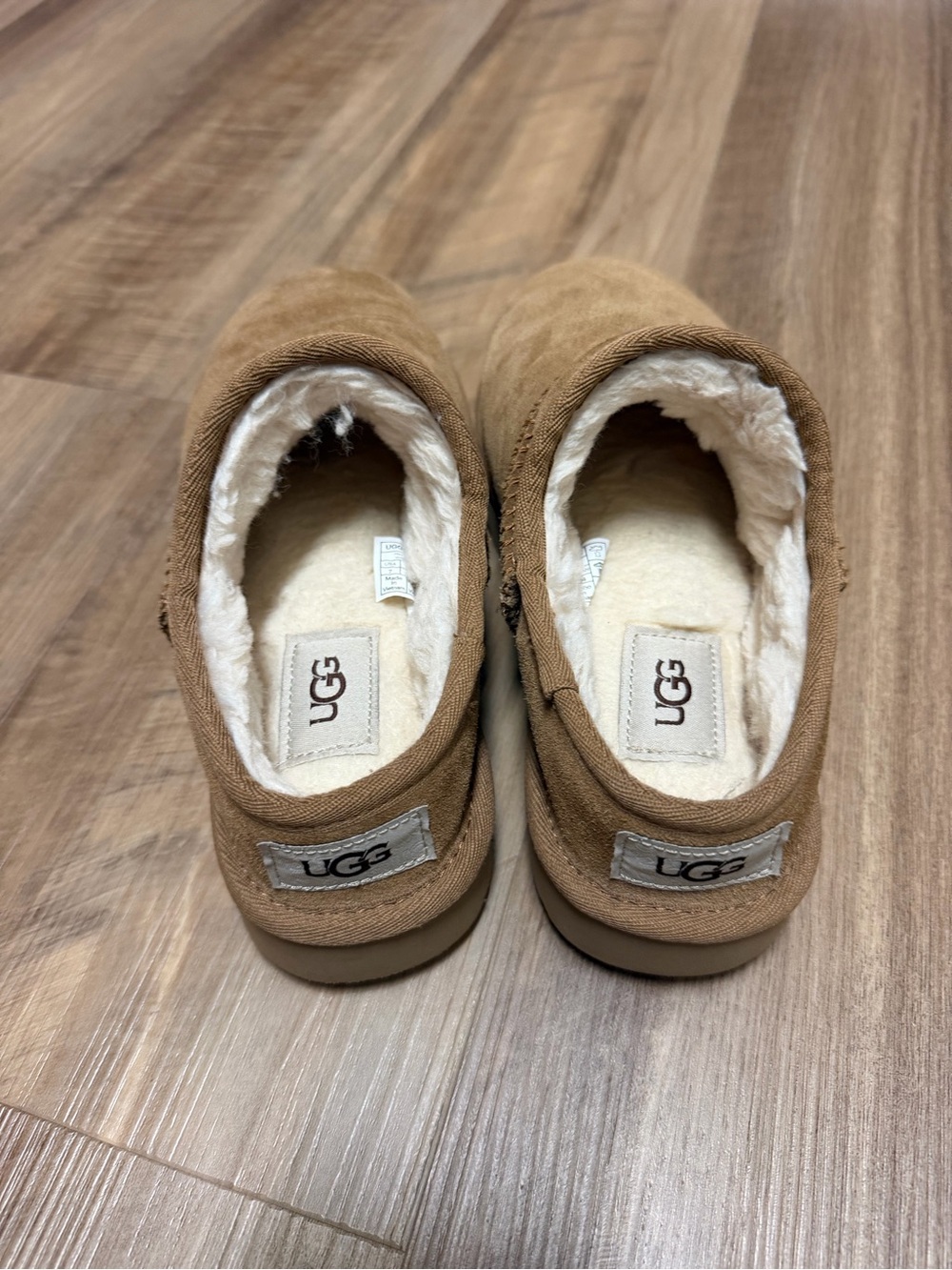 UGG Chestnut Suede Slip-On Shearling Clog